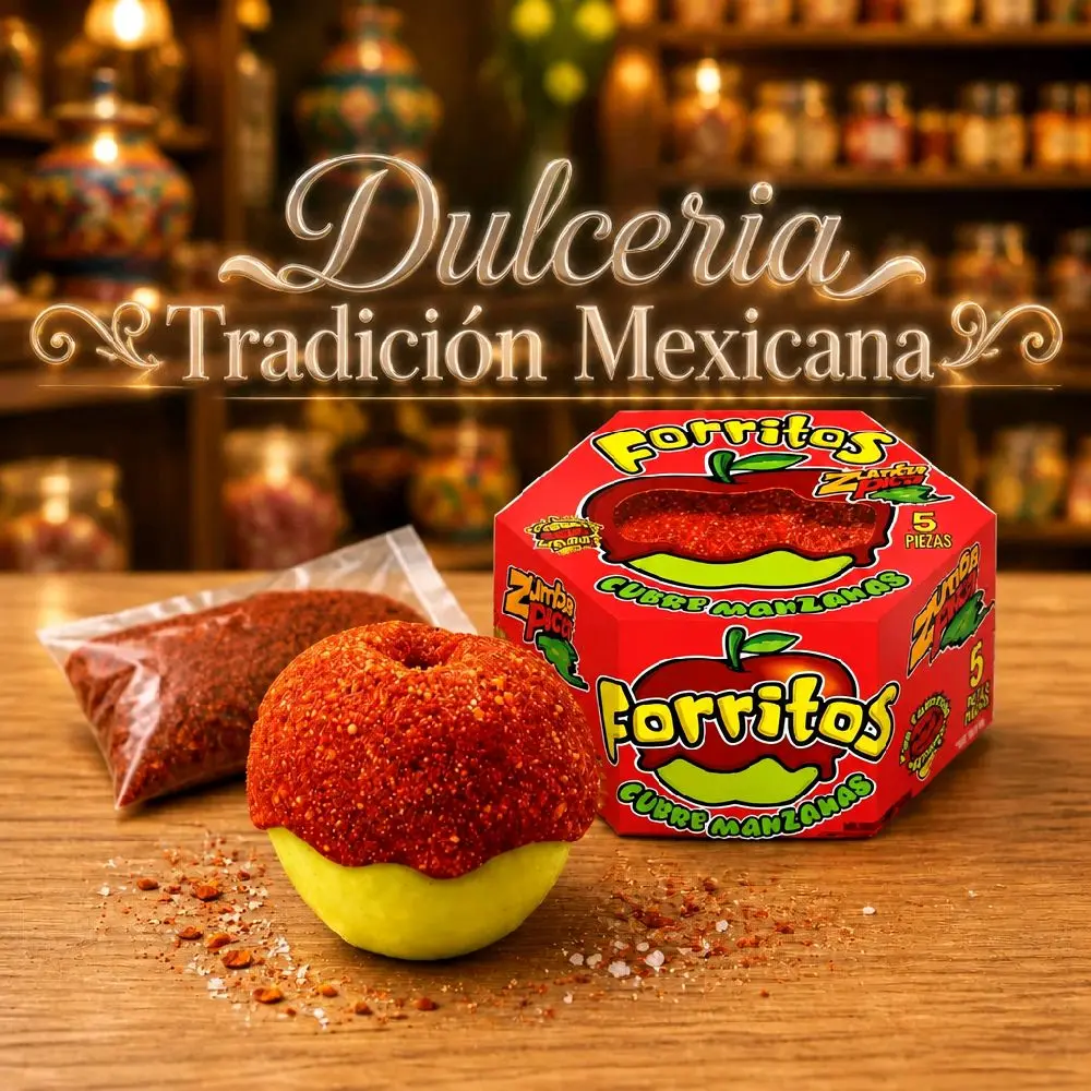 Zumba Pica Forritos - Tamarind Flavored Soft Caramel Paste for Apples - Tamarind Paste for Coating Apples - Mexican Tamarind Candy - Caramel Apple Wrappers - Forritos