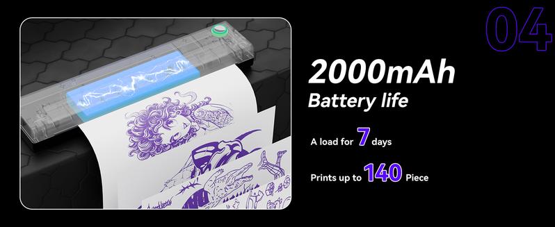 Tattoo Stencil Printer – Pino Wireless  Compact Thermal Tattoo Machine with Inkless Technology, 10pcs Transfer Paper, Compatible with Phone, Tablet & PC,Tattoo Supplies for Tattoo Artists & Beginners