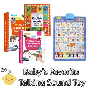 Talking English-Spanish Alphabet Poster – Bilingual ABC & Number Learning Wall Chart for Toddlers, Interactive Educational Toy for Ages 3-7, Preschool Classroom Decor, Gift for Boys Girls