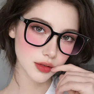 2-Pack Skin-Brightening Pink Gradient Blush Sunglasses – Aesthetic No-Makeup Eyewear for Daily Commute