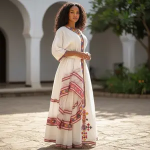 Ethiopian and Eritrean traditional dress Habsha dress