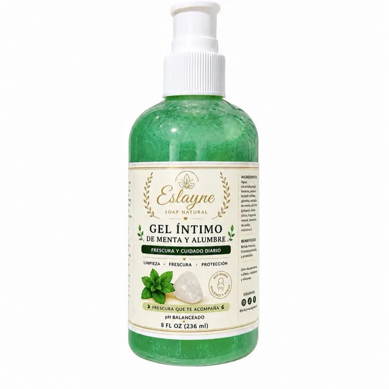 Mint & Alum Intimate Wash Gel | Daily Freshness & pH Balance | 8 fl oz (236 ml)