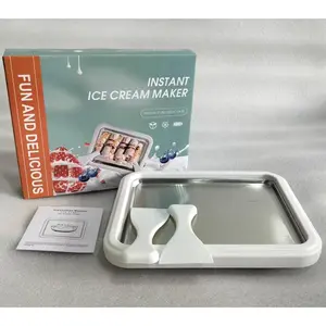 Instant rolled ice cream maker and gelato pan, perfect for family and parent-child activities at home, lets you DIY homemade ice cream and frozen yoghurt for fun.