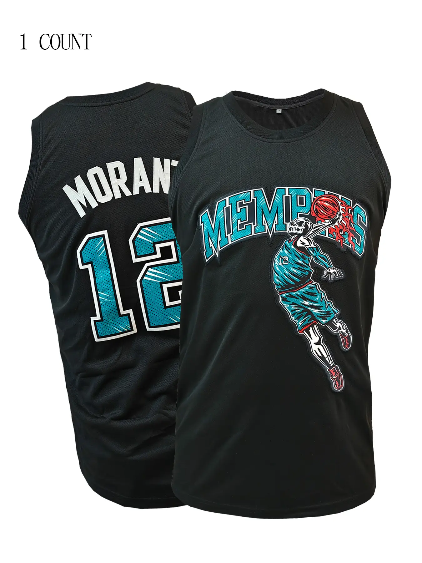 Men's Letter #12 Embroidery Basketball Jersey, Loose Sleeveless Crew Neck Tank Top, Jersey Tops, Breathable Comfortable Basketball Jersey for Outdoor Activities & Training