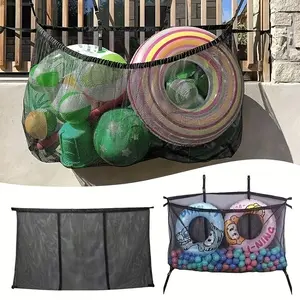 Large Capacity Swimming Pool Float Storage Mesh Net Bag, Pool Accessories for Organizing Swim Rings, Ideal for Summer Fun
