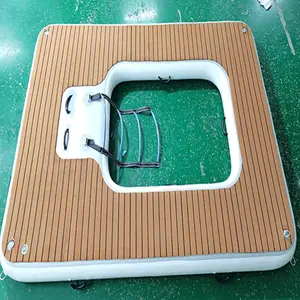 Inflatable Water Bed, Fishing Pontoon, Inflatable Floating Row, Yacht Pontoon Water Rest Platform, Yacht Slide Platform