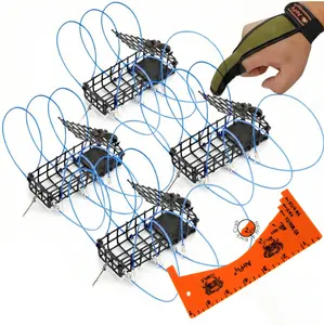 AirFly Heavy Surf 6-Loop Crab Trap for Fishing Poles – Lead-Free, USA-Made, Premium Durable Loops – Ideal for Dungeness, Blue, Rock Crabs