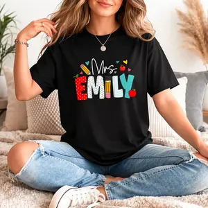 Personalized Teacher Name Shirt - Custom Teacher Gifts for Appreciation, Back to School, and More