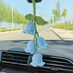 Car Mirror Hanging Accessories, Cute Flower Design Car Rearview Mirror Pendant, Universal Car Interior Rearview Mirror Decoration, Car Interior Accessory, Car Ornament, Car Interior Ornaments