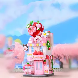 MINISO Colorful Street View Series 7 Building Blocks Toy - Fun Construction Set! Adorable Mini Street Scene Designs for Creative Play. Perfect as Birthday & Holiday Gifts for Kids & Adults Summer Vibes