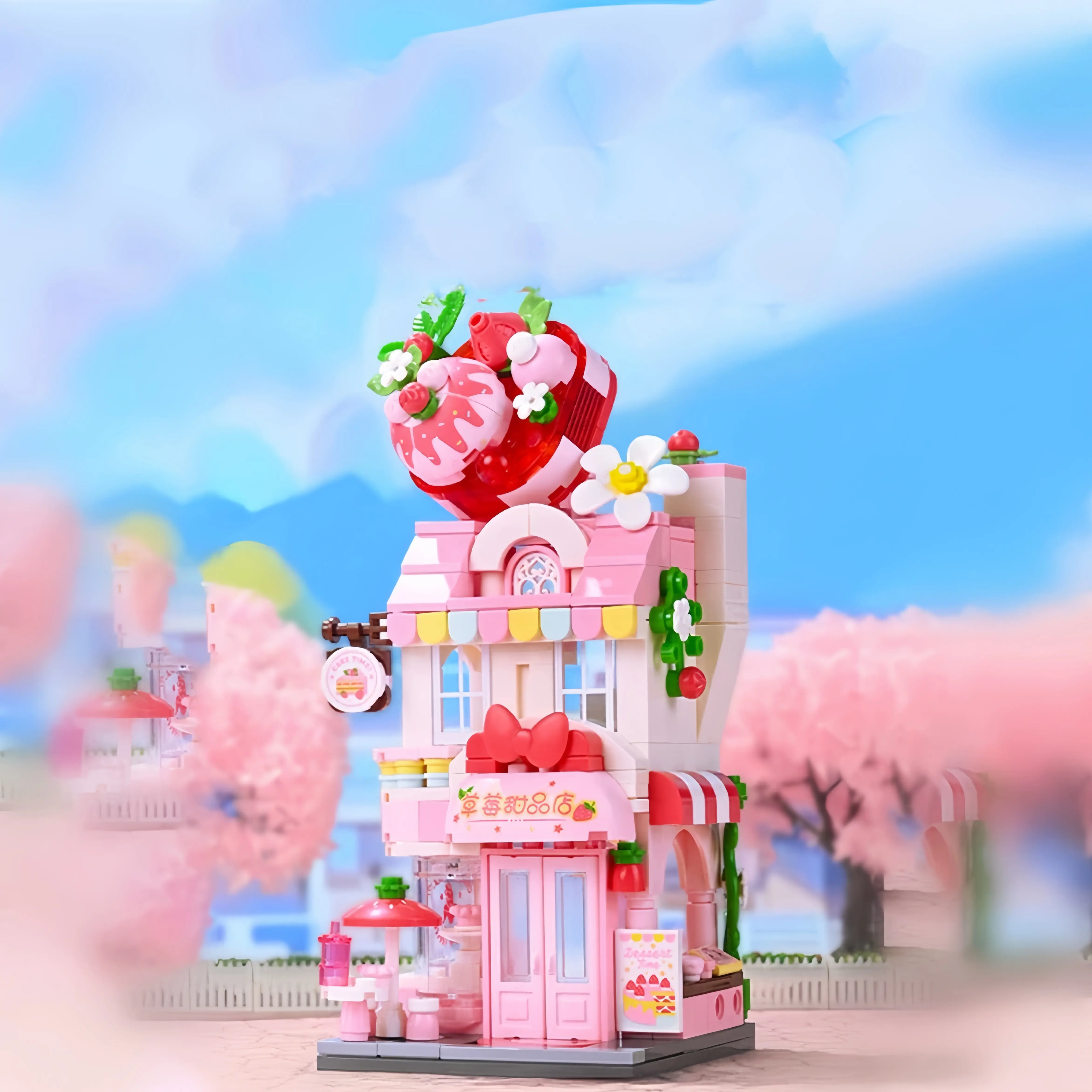 MINISO Colorful Street View Series 7 Building Blocks Toy - Fun Construction Set! Adorable Mini Street Scene Designs for Creative Play. Perfect as Birthday & Holiday Gifts for Kids & Adults