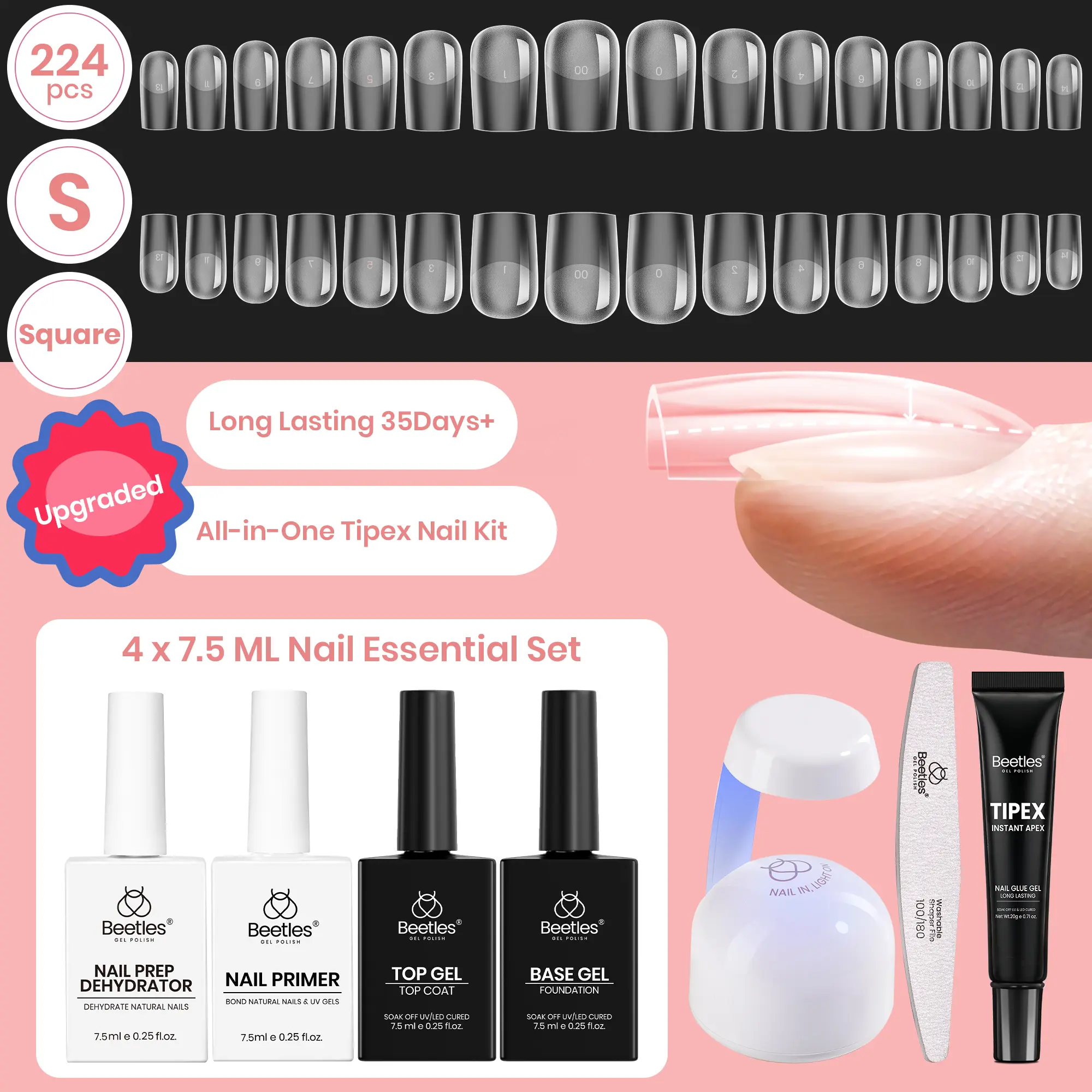 Short Square 【Kit】16 Sizes-224 Pcs