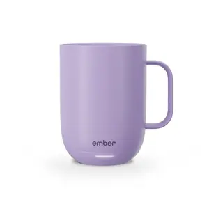 Ember Temperature Control 14oz Smart Mug 2, App-Controlled and Rechargeable Heated Coffee Cup Warmer with Intelligent LED Display, Lavender.