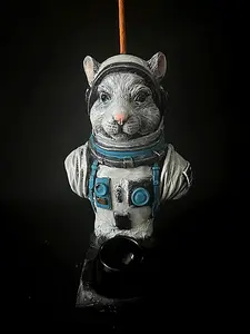 Cosmo Incense Holder Plus More All-In-One Cute Chinchilla Astronaut Design with Unique Space Suit Features