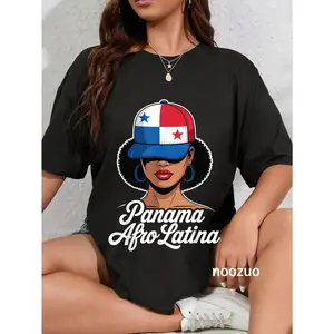 100% Cotton Panama Afro Latin Panamanian Panamanian Pride Country Panama T-Shirt