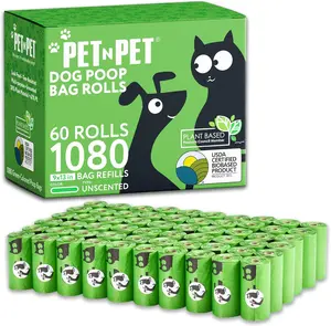 Pet N Pet Dog Poop Bag Rolls - 41% Plant Based, USDA Certified, 1080 Counts, Leakproof Poop Bags for Dogs, Waste Bags