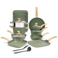 17 PCS Cookware Set-Green