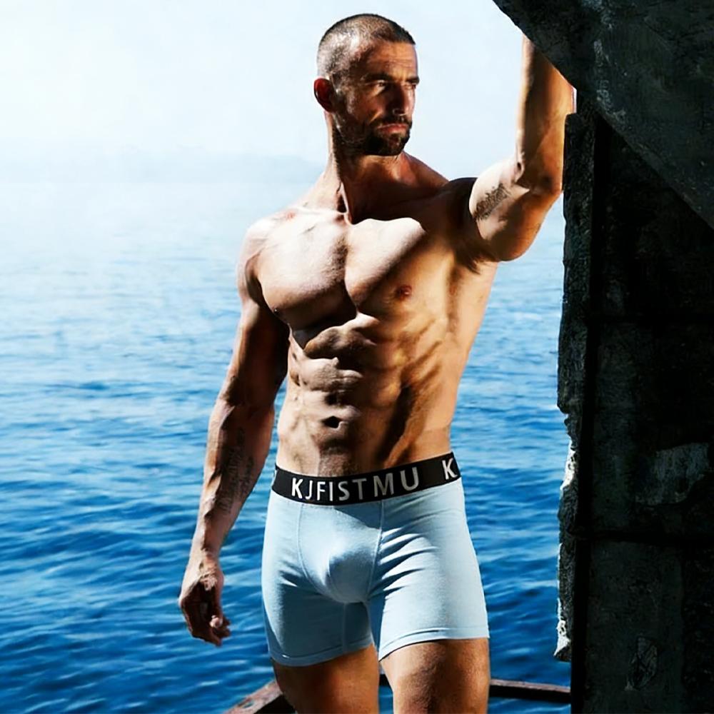 KJFISTMU Men's 12-Pack Boxer Briefs Set, Solid Color Simple Style, Stretchy Sports Underwear, Moisture-Wicking Men's Boxer Briefs with Covered Waistband