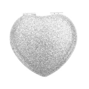 VOCOSTE 1pc Women's Compact Mirror, Portable Heart Shaped Makeup Mirror for Travel Vacation