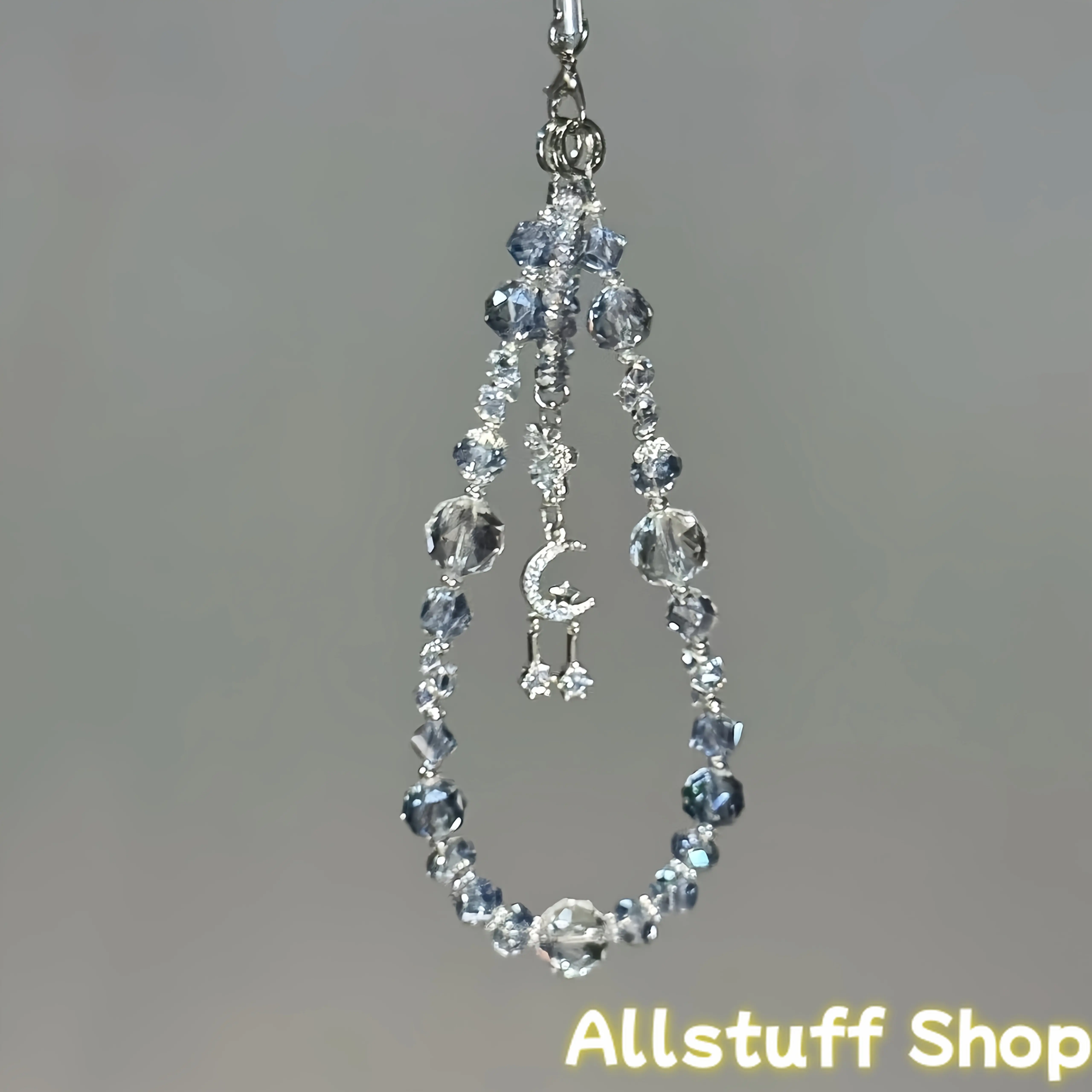 Women's Dazzling Rhinestone Crystal Mobile Phone Charm - 1pc Flash Luxury Crystal Chain Beaded Lanyard, CCD Strap, Smartphone Accessory, Ideal Holiday/Birthday Gift