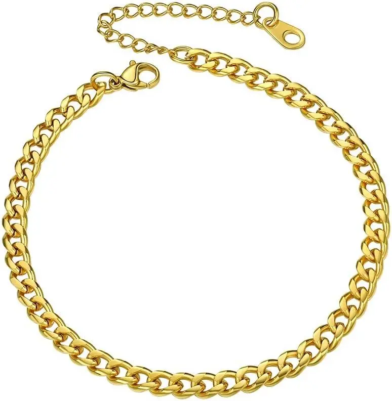 B: gold-cuban chain-4.8mm
