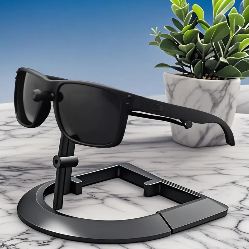 Modern Sunglasses Stand - Sleek Black Home Organizer Rack Accessory for Home Decor, Plant Display, Space Organization