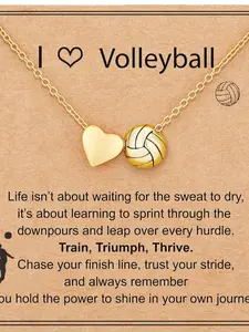 Sports Accessory Jewelry Gift for Lovers, Softball Soccer Volleyball Basketball Foodball Necklace for Girls & Women