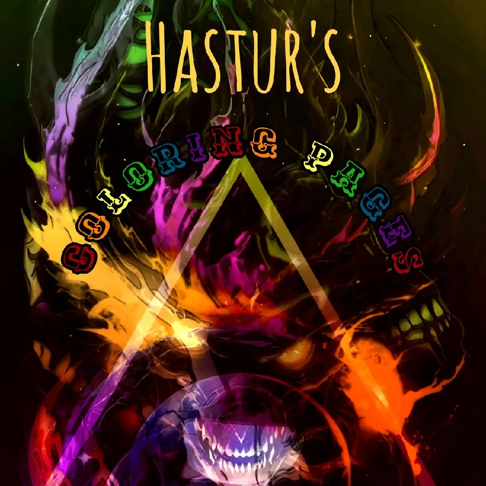 Hastur Graphics Coloring Pages Art Book - 25 Original Artwork Pieces, 110lb Cardstock Paper, Collaborative Edition, 2025 Edition