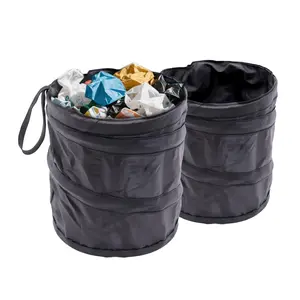 2-Packs  Trashcan, Collapsible  Trash Can - Pop-Up Garbage Bin Fits Cup Holder, Auto,  & RV | Foldable Mini Trash Can for Small Spaces, Portable  Bin for  Door (2PCS)