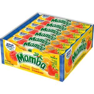 Mamba Fruit Chews Candy Snack, 24 Packs of 2.80 oz Fruit & Chewy Candy