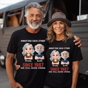 Custom Annoying Each Other Since Shirt, Old Couple Shirt, Custom Couples Gifts, Husband and Wife Shirt, Gifts for Wife, Matching Anniversary