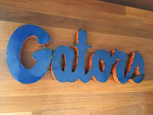 University of Florida "Gators" Recycled Metal Wall Decor
