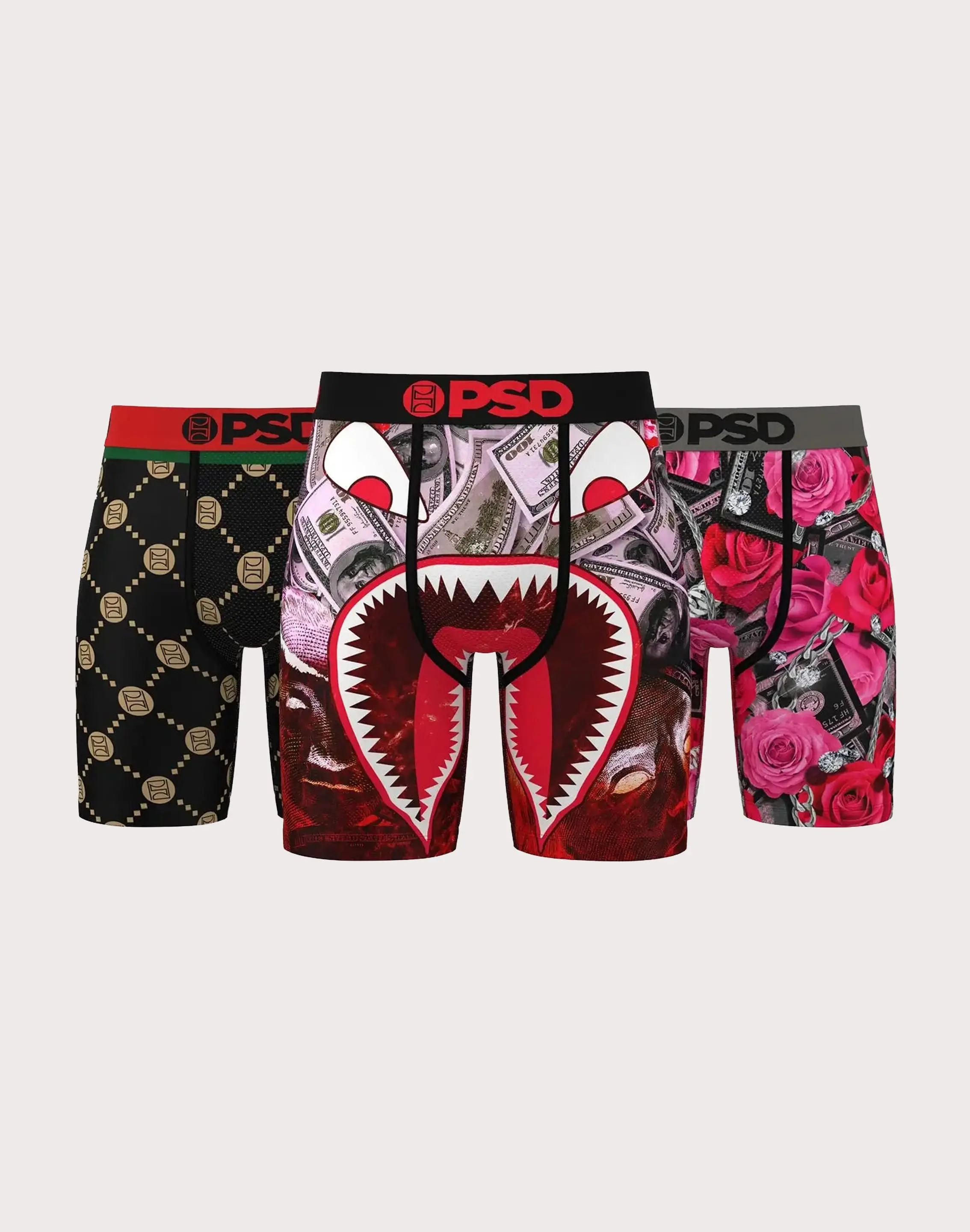 Mens Psd Underwear Rich Ruby Boxer Briefs 3-Pack Mens Psd Underwear Rich Ruby Boxer Briefs 3-Pack
