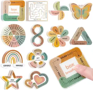 36Pcs Sensory Strips for Anxiety Relief – Textured Calming Fidget Stickers for Adults & Teens, Mindfulness Breathing Sensory Tools for Office, Classroom & Desk