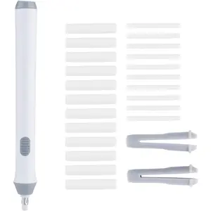 Electric Eraser for Drawing, Comes with 22PCS Eraser Filler for Daily Writing Drawing Industrial Design (White)