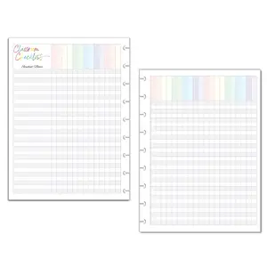 Classroom Checklist Color Refills for 9-Disc Classic Happy Planners, Classic Teacher Planner Inserts