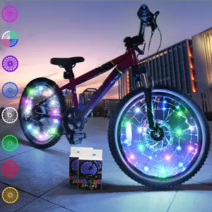 2 Tire Pack LED  Wheel Lights Ultra Bright   Spoke Lights Cycling Decoration Safety  Tire Strip Light for  Adults Night Riding