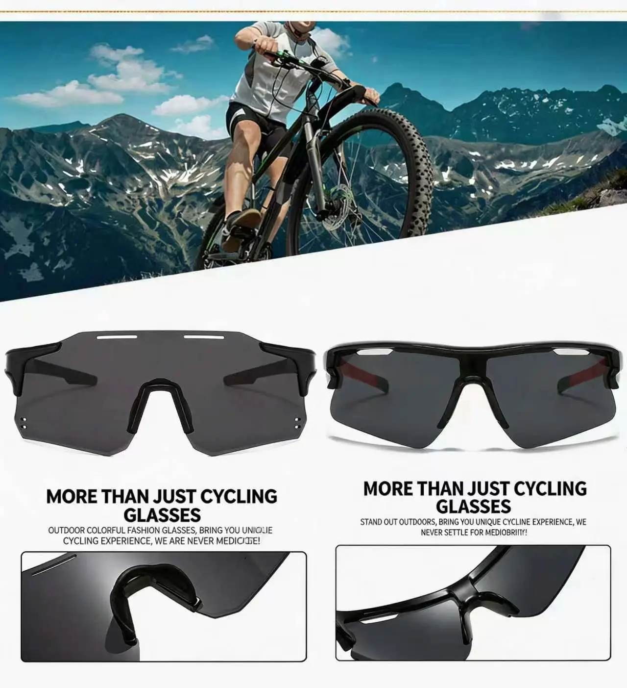 Stylish sporty sunglasses, unisex - trendy 2026 sunglasses, suitable for travel, parties, beaches, and other occasions. Stylish sporty sunglasses, unisex - trendy 2026 sunglasses, suitable for travel, parties, beaches, and other occasions.