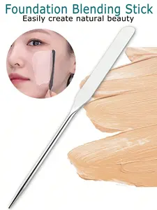Stainless Steel Foundation Mixing Spatula with Dual-ended Mixing Stick for Light-Curing Gel Makeup Mix