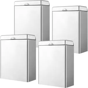 4 count Sanitary Napkin Receptacle, Tampon Disposal Bin Wall Mounted Tampon Holder Stainless Steel Sanitary Napkin Disposal Bins for  Office Public Restrooms Bathroom ( Color)
