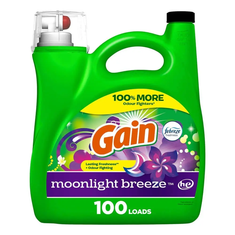 144 oz. HE Febreze Freshness Moonlight Breeze Scent Liquid Laundry Detergent (100-Loads) Downy Unstopables Scent Booster Beads