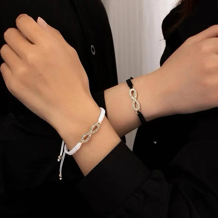 2pcs/set Couple Infinity Symbol Décor bracelet | bracelet for couple pulseras para pareja jewlery