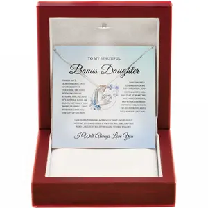 Stepdaughter Necklace Eternal Bond Jewelry Featuring Heartfelt Love And Family By Heart Messages For Birthdays Or Special Days