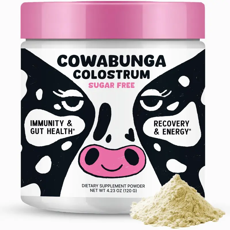 SonoHealth Cowabunga Colostrum - Premium Pure & Unaltered Colostrum Powder Supplement - for Immune Support, Gut Health, Muscle Recovery & Wellness