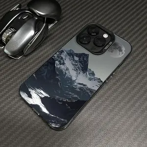 Phone case for iPhone 17 16 Pro Max 15 Plus 14 13 12 11 XR XS Trendy Snow Mountain and Moon Pattern Full Body Protection Anti-Scratch PC Smartphone Cover.HMD61