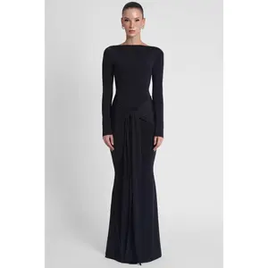 Oasis Knot Maxi Dress - Black