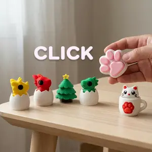 Fidget Clickers – Press-Click Tactile Stress Relief Device – For Adults – Perfect Gift for Office Desk, Relaxation