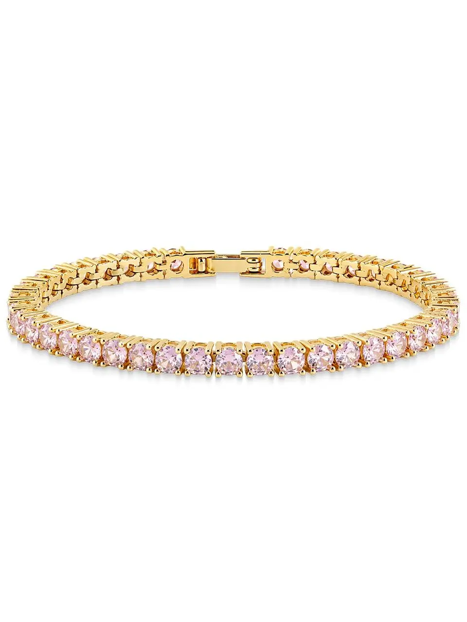 Lila Pink CZ Tennis Bracelet