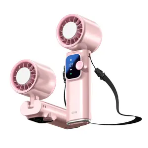 Portable Fan Handheld High Speed 199 Adjustable Levels Foldable for Summer Travel Vacation Essentials Outdoor Activities Cool Fan Folding 4000mAh Battery Type-C Protection