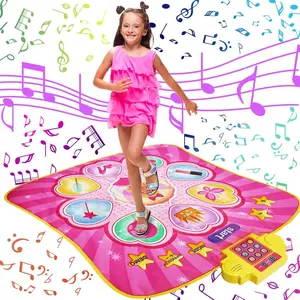 Dance Mat for Kids Ages 4-8 - Interactive Dance Mat with 9 Game Modes, 3 Challenge Levels, Built-in Music and Lightup Lights - Perfect for Birthdays, Children's Day and Christmas